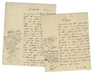 Lot of Two Egyptology Documents From 1902-1903 Referencing Howard Carter as Inspector of Monuments in the Egyptian Antiquities Service